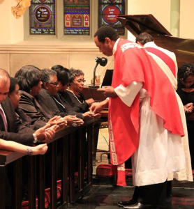 St James Episcopal Church family in celebration